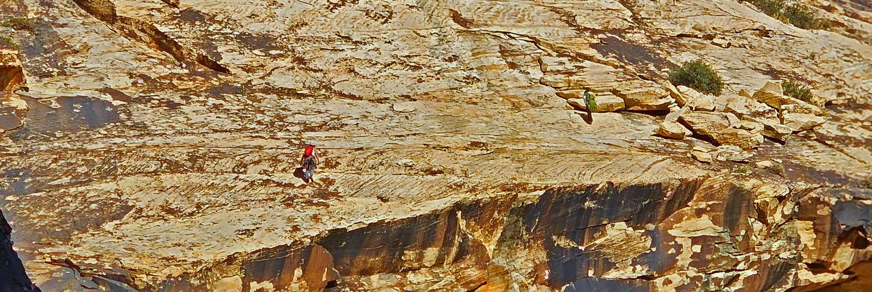 The Only 2 People I Saw All Day. Climbing Rainbow Mountain's Cliffs. | Oak Creek Canyon North Branch Toward Rainbow Mountains Upper Crest Ridgeline | Rainbow Mountain Wilderness, Nevada
