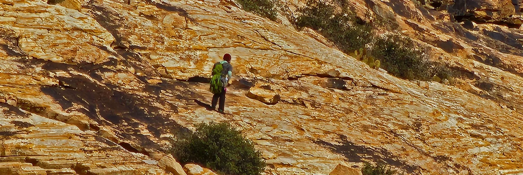 Well Equipped for the Cliffs | Oak Creek Canyon North Branch Toward Rainbow Mountains Upper Crest Ridgeline | Rainbow Mountain Wilderness, Nevada