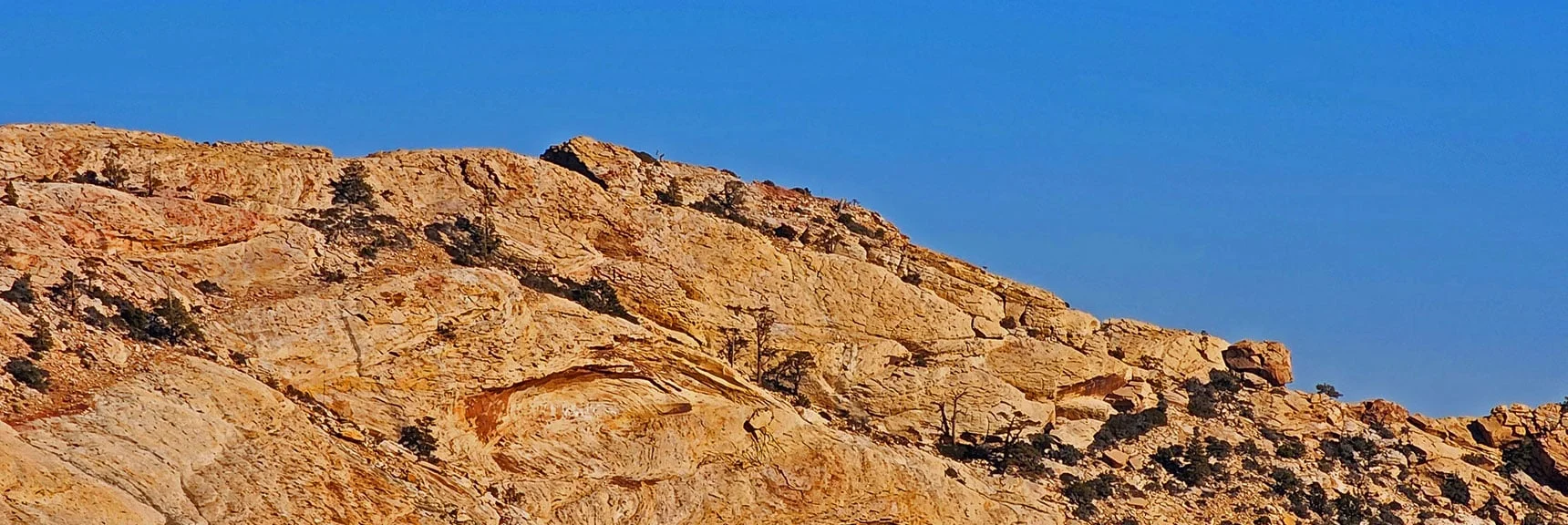 Panning South on Mt. Wilson Summit Area | Rainbow Mountains Mid Upper Crest Ridgeline from Lovell Canyon, Nevada