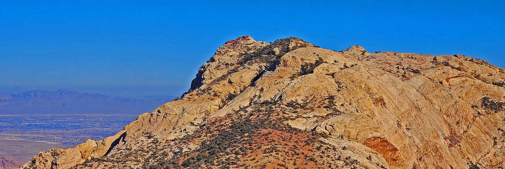 Upper Approach Ridge and Northern Mt. Wilson Summit Area | Rainbow Mountains Mid Upper Crest Ridgeline from Lovell Canyon, Nevada