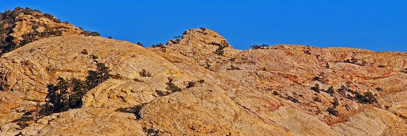 Panning South on Mt. Wilson Summit Area | Rainbow Mountains Mid Upper Crest Ridgeline from Lovell Canyon, Nevada