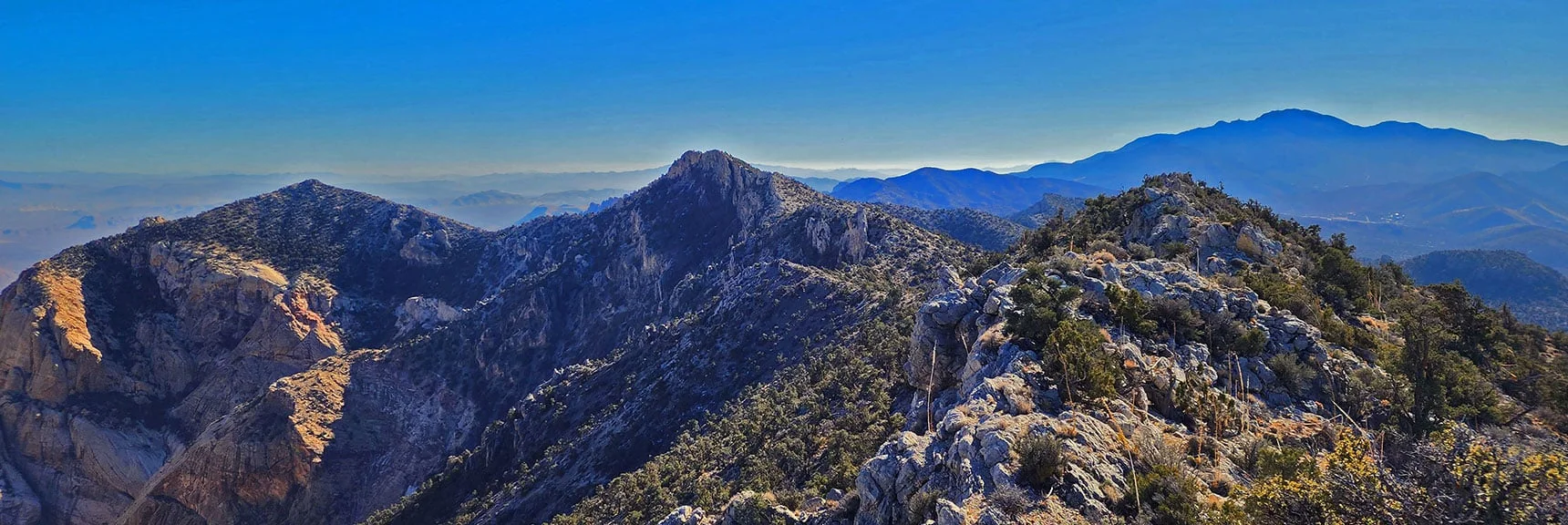 Larger View of Upper Crest Ridgeline and Indecision Peak Ridge. | Rainbow Mountains Mid Upper Crest Ridgeline from Lovell Canyon, Nevada