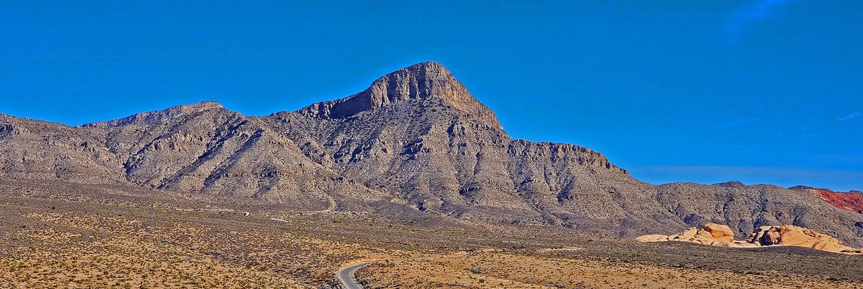Turtlehead Peak Towering Above White Rock in Sandstone Quarry Area | Grand Circle Loop | Red Rock Canyon National Conservation Area, Nevada