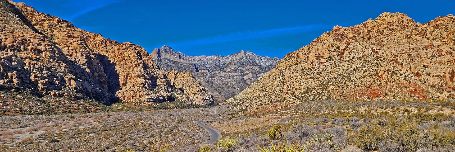 Willow Spring Between Rainbow Mountains (Left) and White Rock Mountain (Right) | Grand Circle Loop | Red Rock Canyon National Conservation Area, Nevada