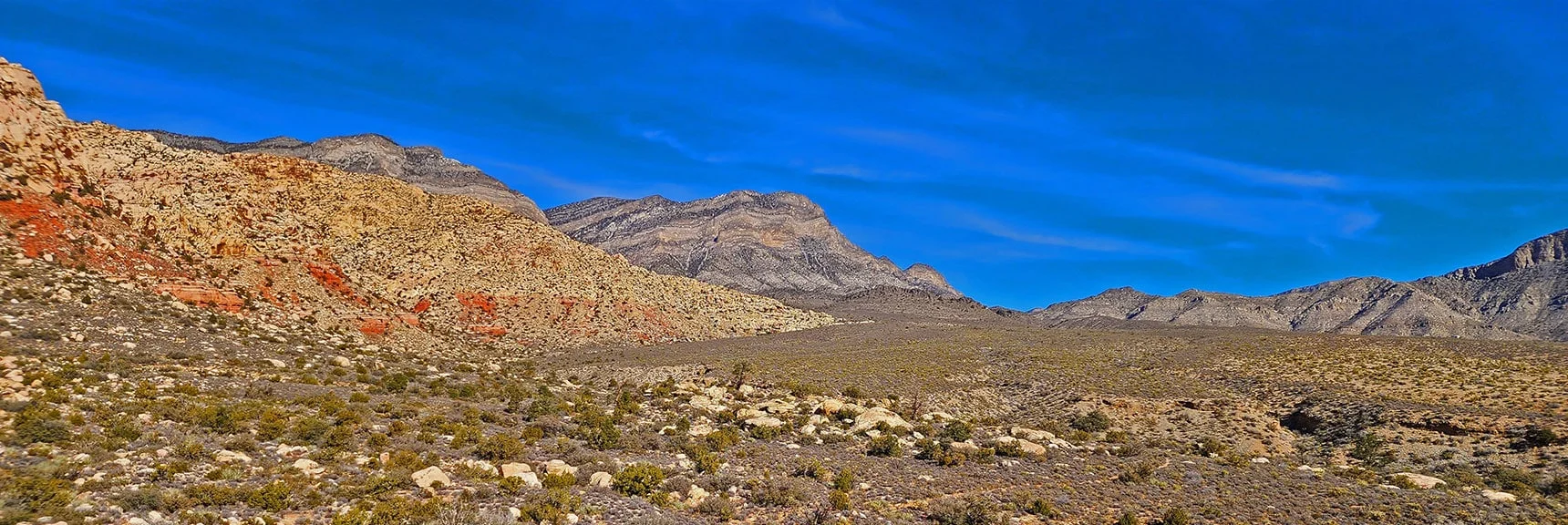 Eastern Tip of White Rock Mountain. El Bastardo and El Padre Behind | Grand Circle Loop | Red Rock Canyon National Conservation Area, Nevada