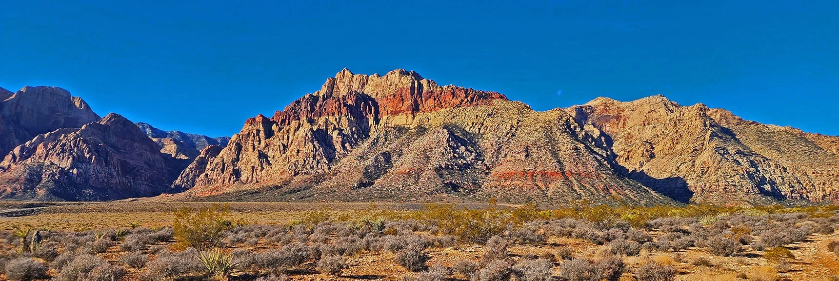Left to Right: Pine Creek Canyon, Bridge Mountain, Ice Box Canyon, Buffalo Wall | Grand Circle Loop | Red Rock Canyon National Conservation Area, Nevada