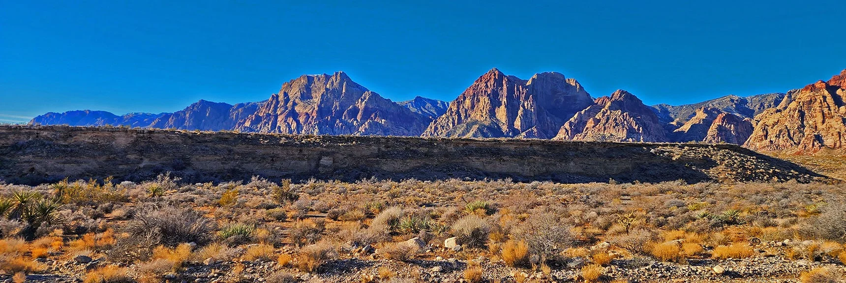 Water's Action Creates Sudden Unexpected Drop-Offs from Level Areas | Grand Circle Loop | Red Rock Canyon National Conservation Area, Nevada