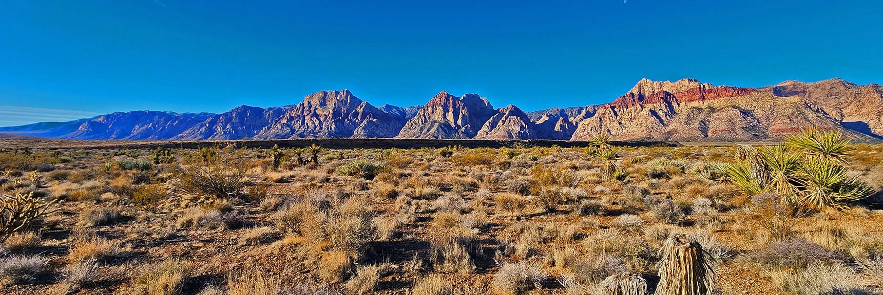 View South Along the Rainbow Mountains | Grand Circle Loop | Red Rock Canyon National Conservation Area, Nevada