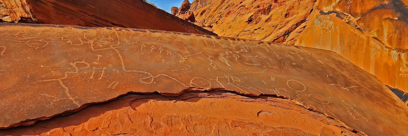 These Are So Very Different Than Valley of Fire and Petroglyph Canyon Drawings | Grand Circle Loop | Red Rock Canyon National Conservation Area, Nevada