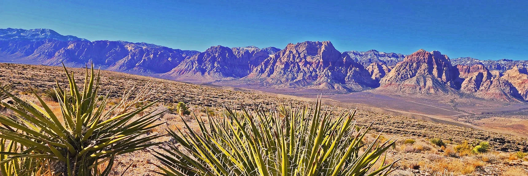 Indecision Peak, Mt. Wilson & Rainbow Mt. from the High Eastern Ridge | Eastern Outer Circuit | Blue Diamond Hill | Red Rock Canyon, Nevada