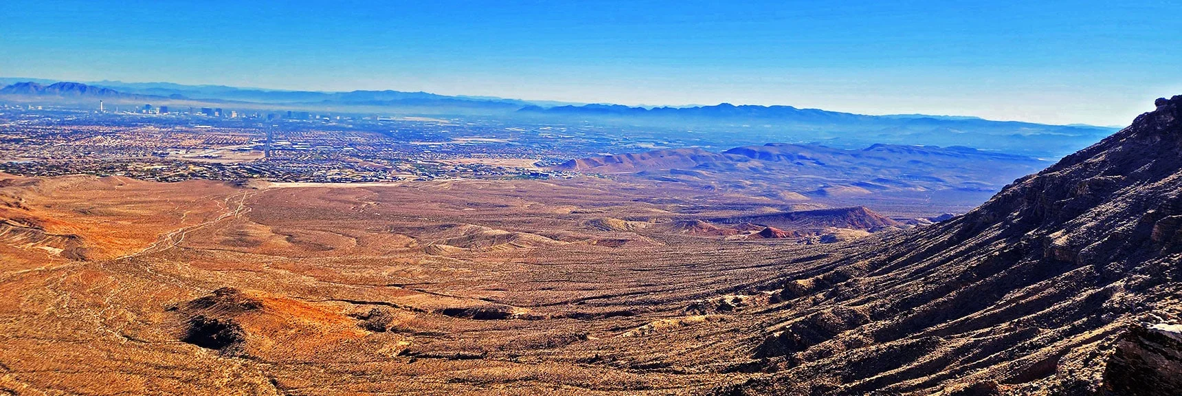 Note Long Lower Ridgeline South Above Ft. Apache Road Area. | Eastern Outer Circuit | Blue Diamond Hill | Red Rock Canyon, Nevada