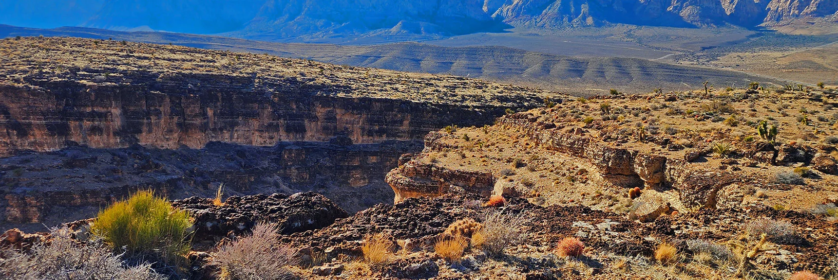 Cowboy Canyon Stretches Along West Side of Bone Shaker Trail | Eastern Outer Circuit | Blue Diamond Hill | Red Rock Canyon, Nevada