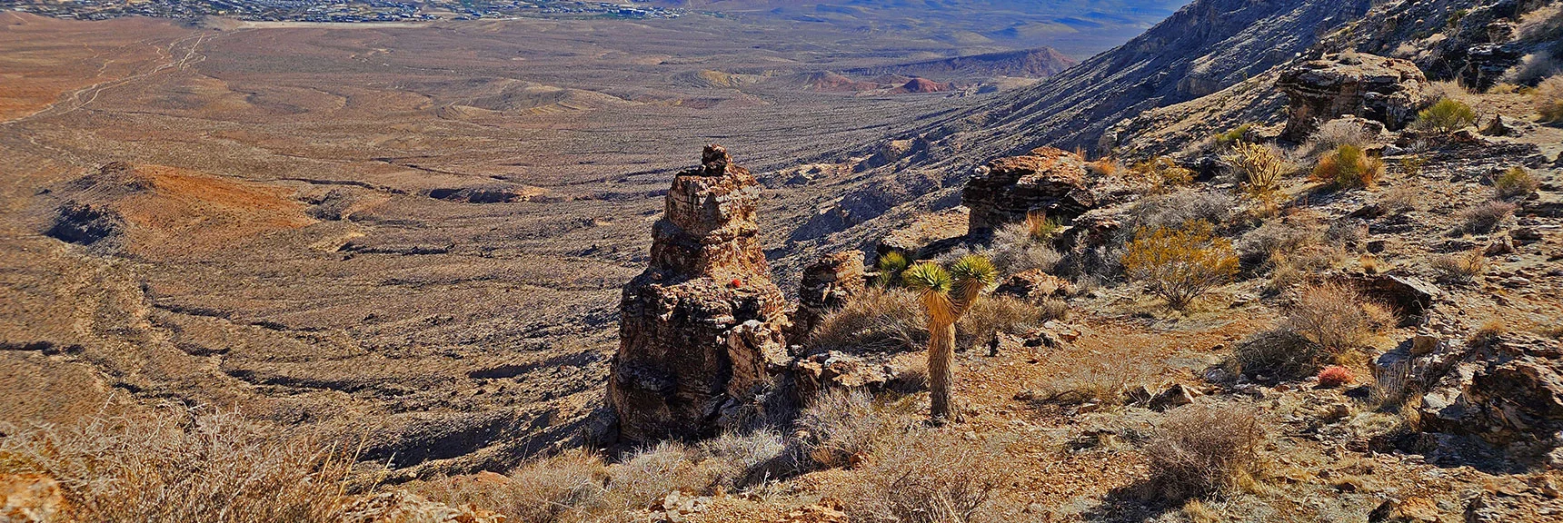 More Pillars and Desert Rock Garden Scenery on Upper Eastern Ridge | Eastern Outer Circuit | Blue Diamond Hill | Red Rock Canyon, Nevada