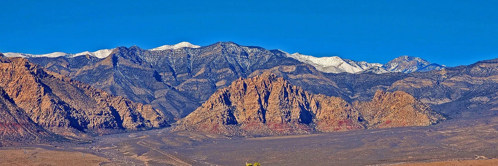 Mt. Charleston Wilderness in View: Griffith Peak (Left), Mummy Mt. (Right) | Eastern Outer Circuit | Blue Diamond Hill | Red Rock Canyon, Nevada