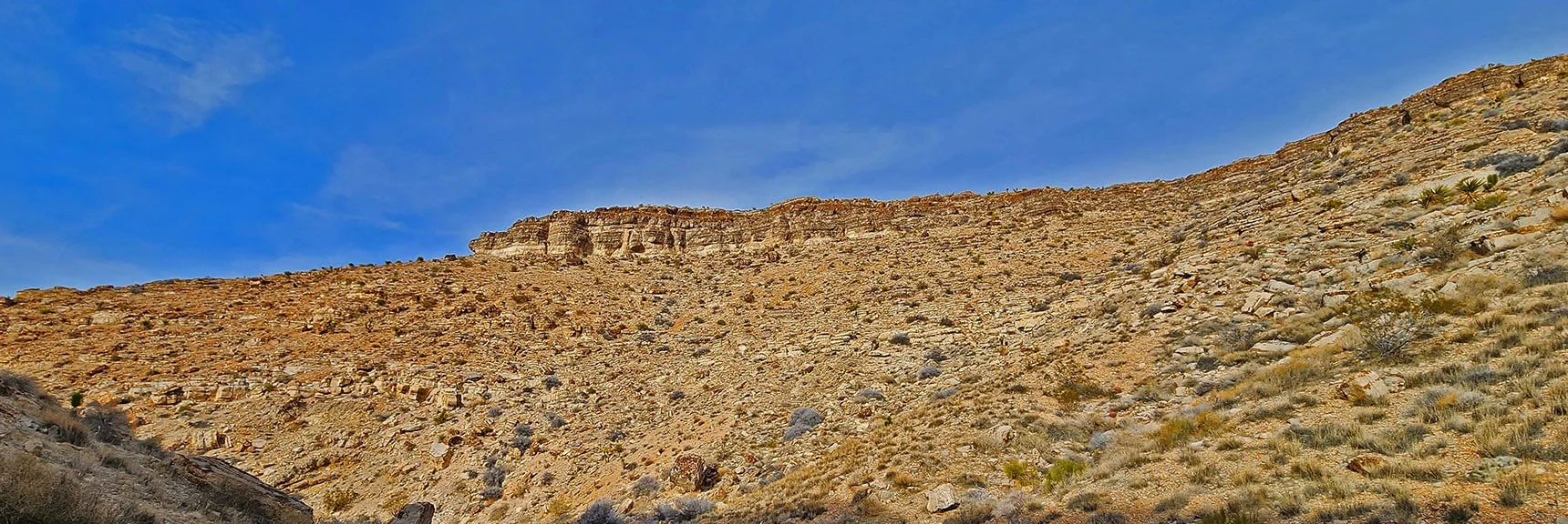 Bomb Voyage/Muffin Trails Above Cliffs to the East | Western Outer Circuit | Blue Diamond Hill | Red Rock Canyon, Nevada