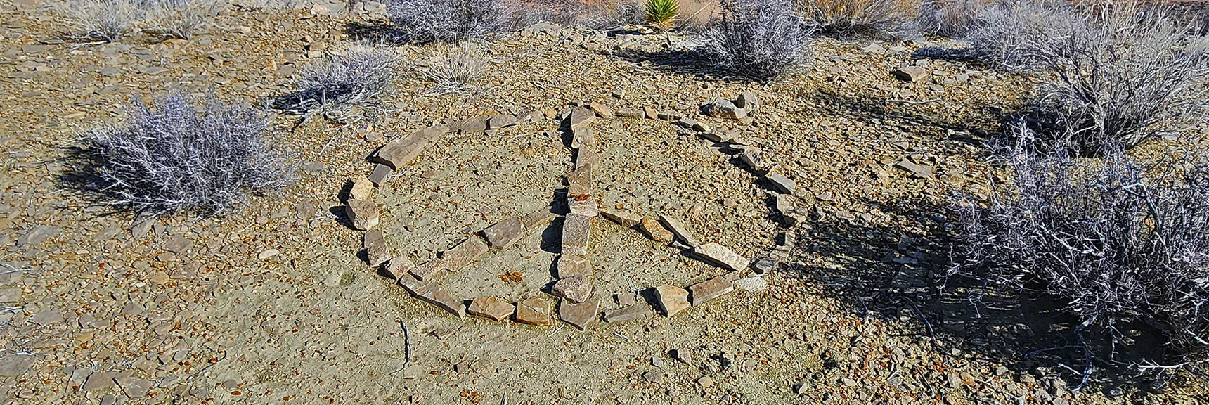 Peace Symbol Throwback to the 60's May Have Been Created Back Then. | Western Outer Circuit | Blue Diamond Hill | Red Rock Canyon, Nevada