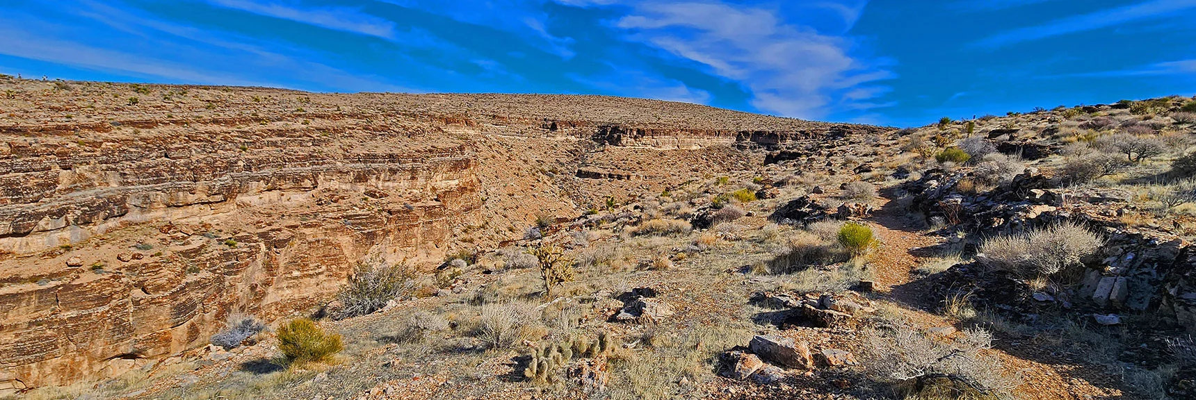 Heading Up East Side of Second Finger Loop. Cowboy Canyon Left (East) | Western Trails and Ridges | Blue Diamond Hill | Red Rock Canyon, Nevada