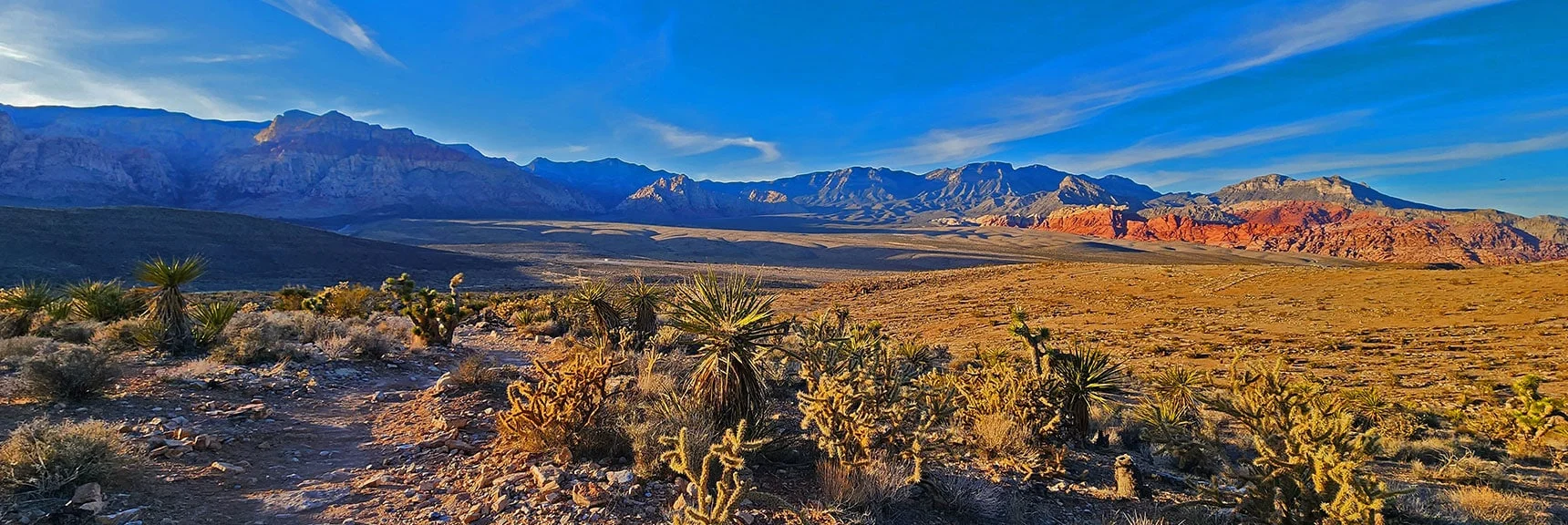 Red Rock Canyon at Sunset from the Bunny Trail | Western Trails and Ridges | Blue Diamond Hill | Red Rock Canyon, Nevada