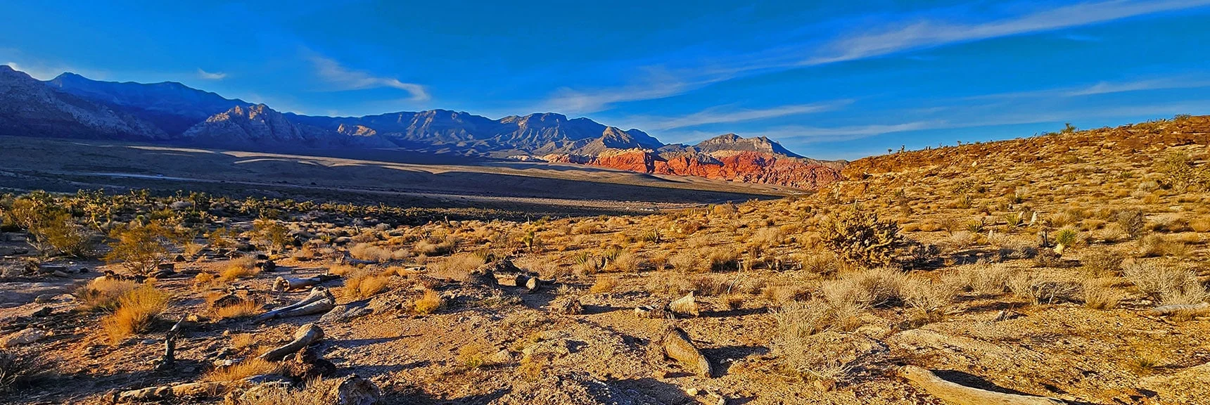 Red Rock Canyon at Sunset from the Bunny Trail | Western Trails and Ridges | Blue Diamond Hill | Red Rock Canyon, Nevada