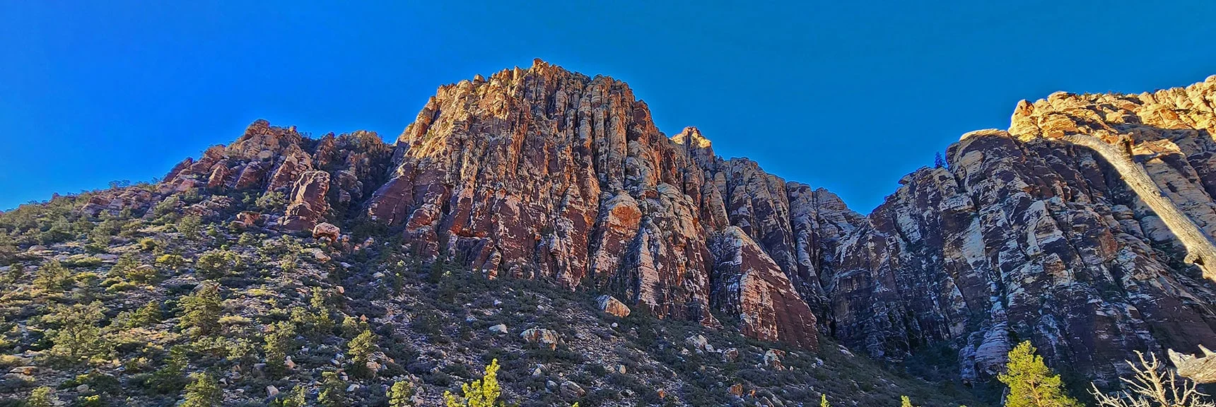 South Wall of Canyon Opening. Jurassic Era Frozen Sand Dune. Bridge Mt. Foothills | Ice Box Canyon | Red Rock Canyon NCA, Nevada | Las Vegas Area Trails | David Smith