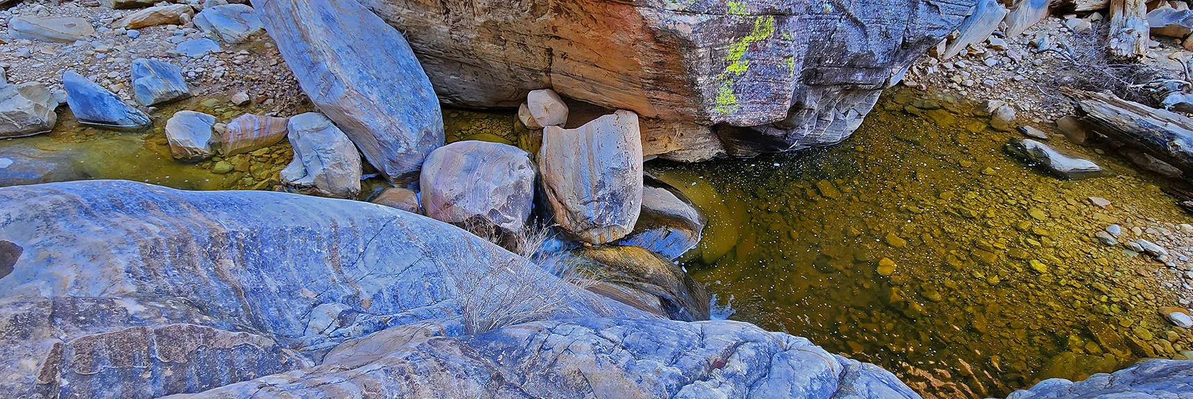 Another Look Over the Approach Ledge Down into the Pool Below | Ice Box Canyon | Red Rock Canyon NCA, Nevada | Las Vegas Area Trails | David Smith