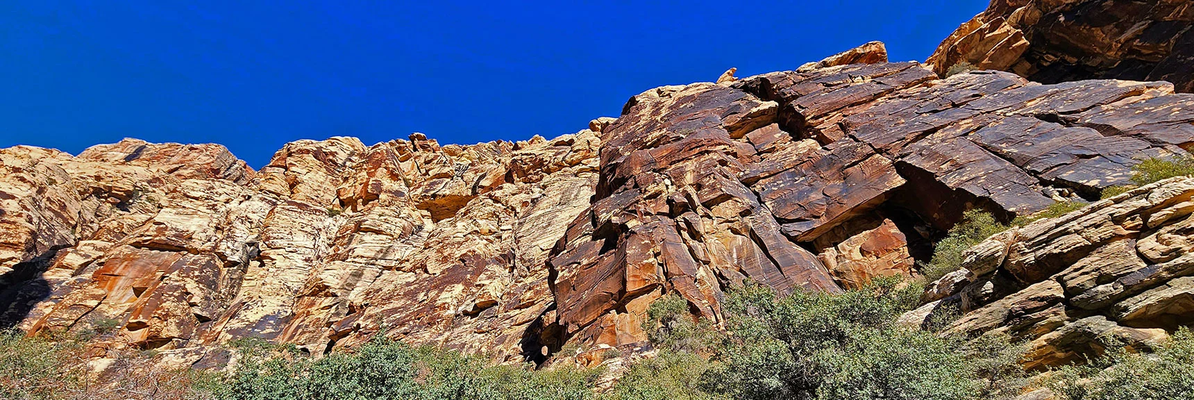 Towering Walls Typical of All Rainbow Mts. Western Base Canyons. | Ice Box Canyon | Red Rock Canyon NCA, Nevada | Las Vegas Area Trails | David Smith