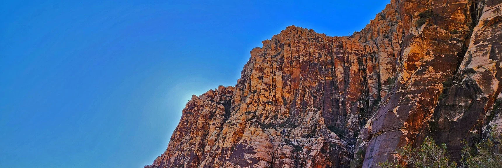 Final Look at Sun Beginning to Rise Over Canyon Opening South Cliffs | Ice Box Canyon | Red Rock Canyon NCA, Nevada | Las Vegas Area Trails | David Smith
