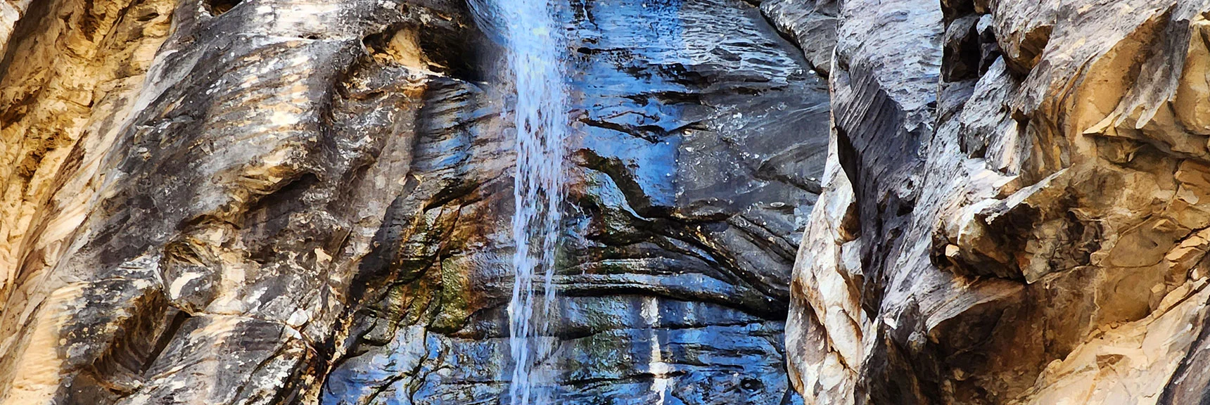Closer View of Upper Waterfall | Ice Box Canyon | Red Rock Canyon NCA, Nevada | Las Vegas Area Trails | David Smith