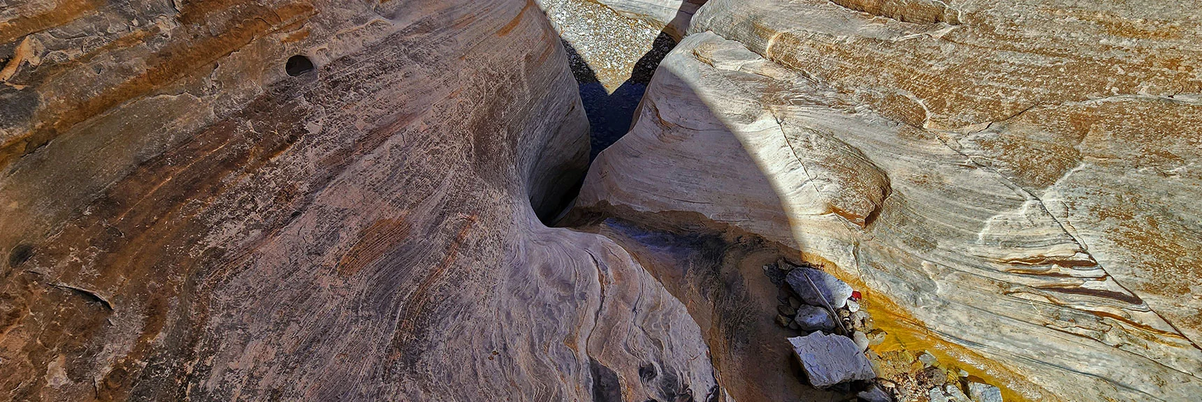 Many Sculpted Sandstone Waterways. | Ash Canyon to Calico Tanks | Calico Basin and Red Rock Canyon, Nevada | David Smith | Las Vegas Area Trails