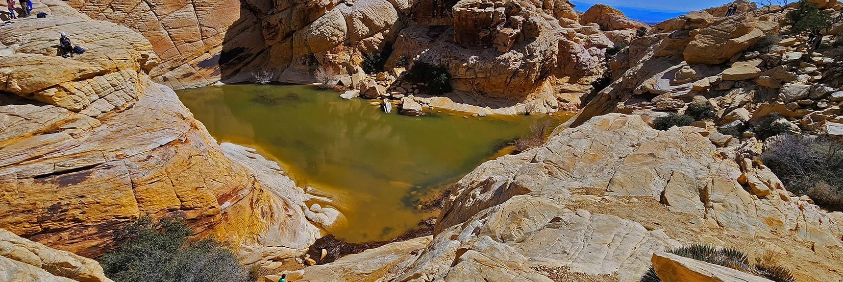 Arrival at Upper Calico Tank! | Ash Canyon to Calico Tanks | Calico Basin and Red Rock Canyon, Nevada | David Smith | Las Vegas Area Trails