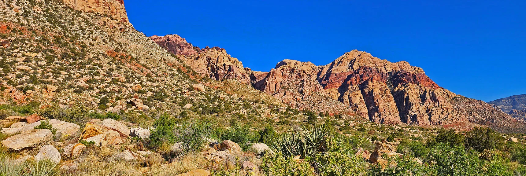 Juniper Peak Area to Left | Knoll Trail | Red Rock Canyon National Conservation Area, Nevada | David Smith | LasVegasAreaTrails.com