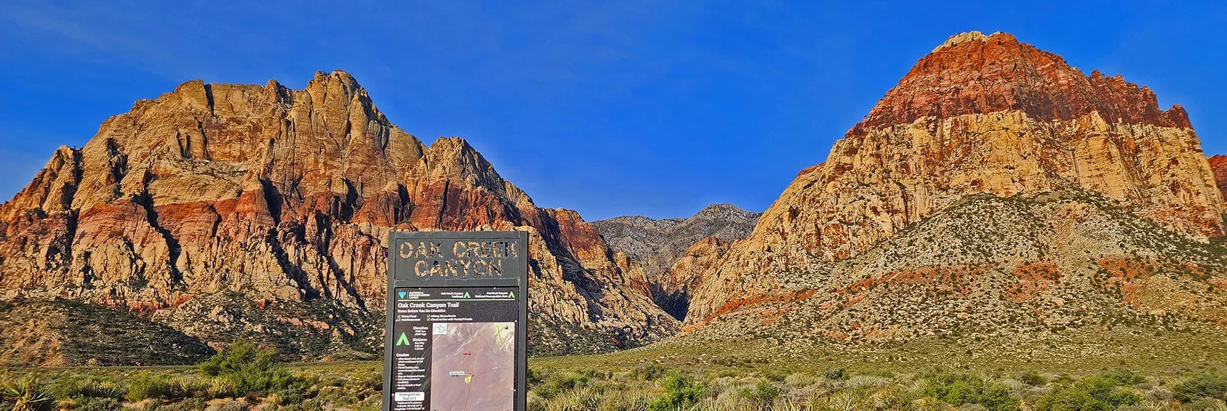 Oak Creek Canyon Trailhead: Canyon Between Mt. Wilson and Rainbow Mt. | Arnight Trail | Red Rock Canyon, Nevada | David Smith | LasVegasAreaTrails.com