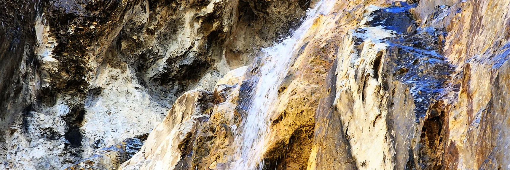 Rushing Toward Snowdrifts at Base of the Falls | Mary Jane Falls | Mt. Charleston Wilderness | Spring Mountains, Nevada