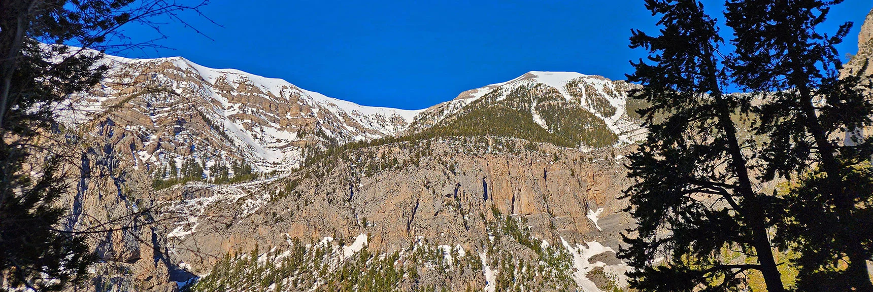 Spectacular Views of Kyle Canyon South Rim Toward Charleston Peak | Mary Jane Falls | Mt. Charleston Wilderness | Spring Mountains, Nevada