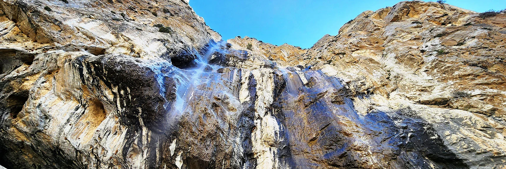 Sight of Rushing Water Straight Above | Mary Jane Falls | Mt. Charleston Wilderness | Spring Mountains, Nevada