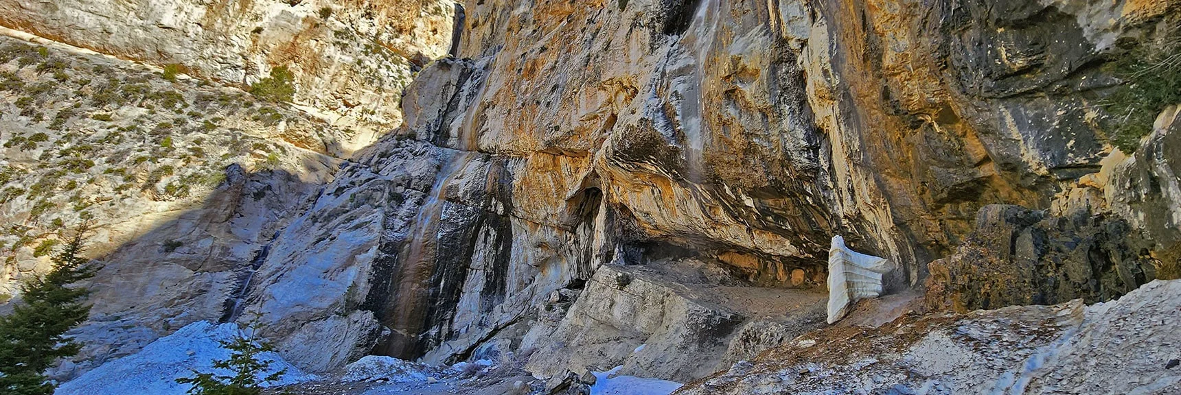 Arrival at the Falls. All Three Streams Visible | Mary Jane Falls | Mt. Charleston Wilderness | Spring Mountains, Nevada