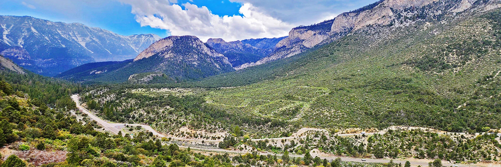 View Down to Eagle's Nest Loop Area | Escarpment Trail | Mt Charleston Wilderness | Spring Mountains, Nevada