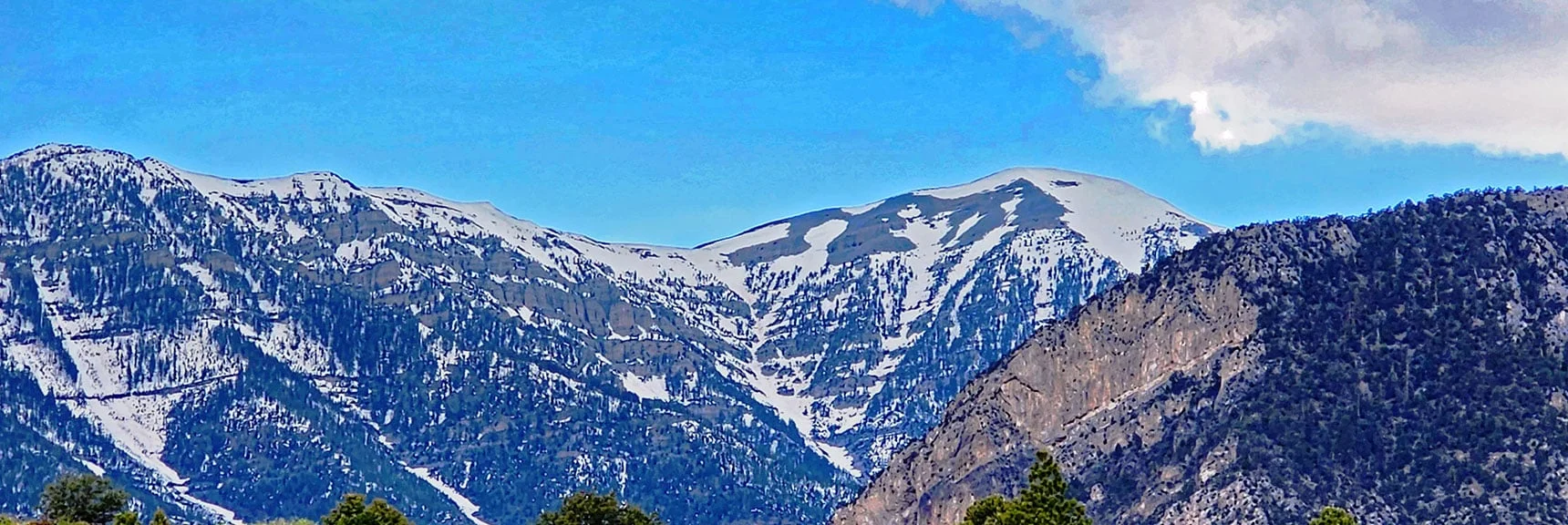 View Over to Kyle Canyon South Rim and Charleston Peak | Escarpment Trail | Mt Charleston Wilderness | Spring Mountains, Nevada
