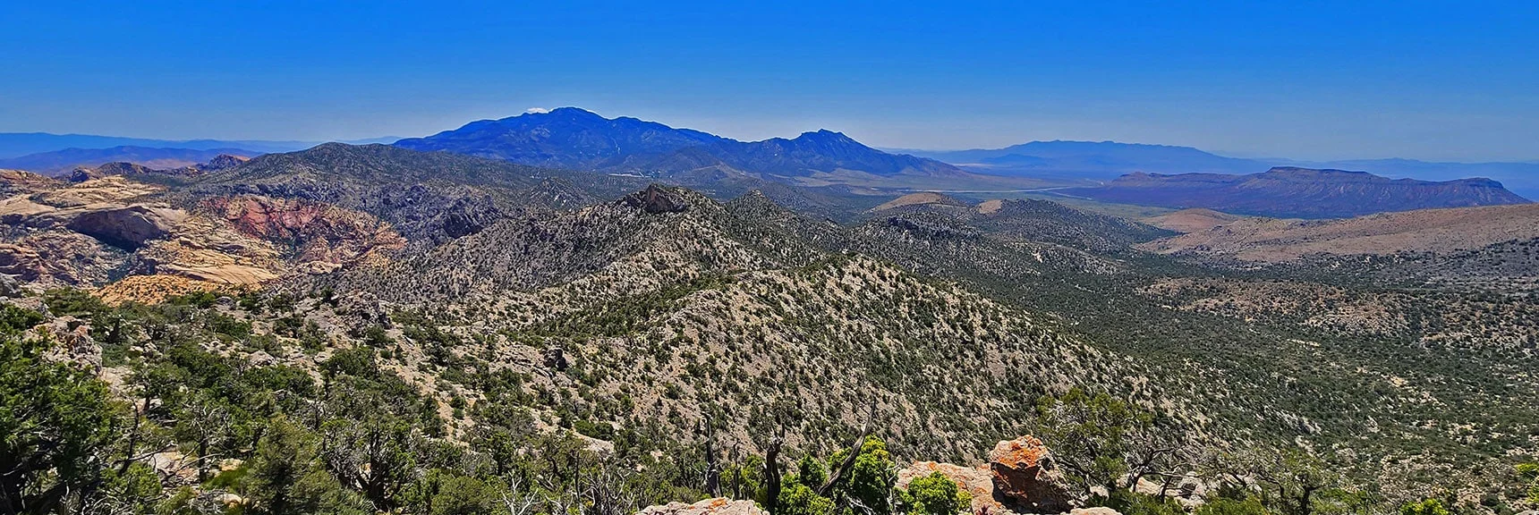Southern Upper Crest Ridgeline To Potosi Mt. | Mt Wilson to Hidden Peak | Upper Crest Ridgeline | Rainbow Mountain Wilderness, Nevada
