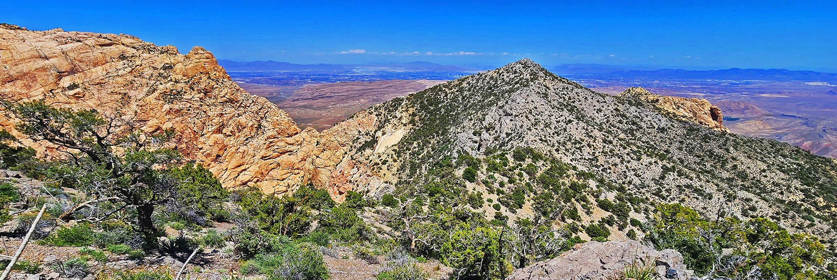 Indecision Peak Approach Saddle Ridge | Mt Wilson to Hidden Peak | Upper Crest Ridgeline | Rainbow Mountain Wilderness, Nevada