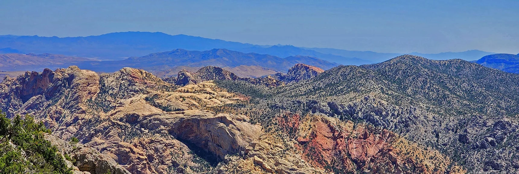Rainbow Mountain Peaks Branching Off Southern Upper Crest Ridgeline | Mt Wilson to Hidden Peak | Upper Crest Ridgeline | Rainbow Mountain Wilderness, Nevada