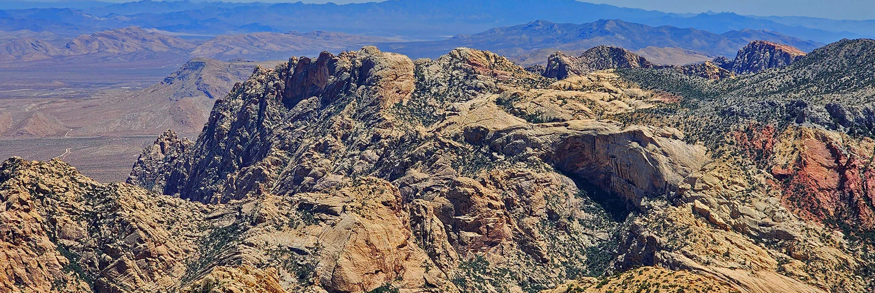 Southern Rainbow Mt. Peaks from Near Indecision Peak Saddle Ridge | Mt Wilson to Hidden Peak | Upper Crest Ridgeline | Rainbow Mountain Wilderness, Nevada
