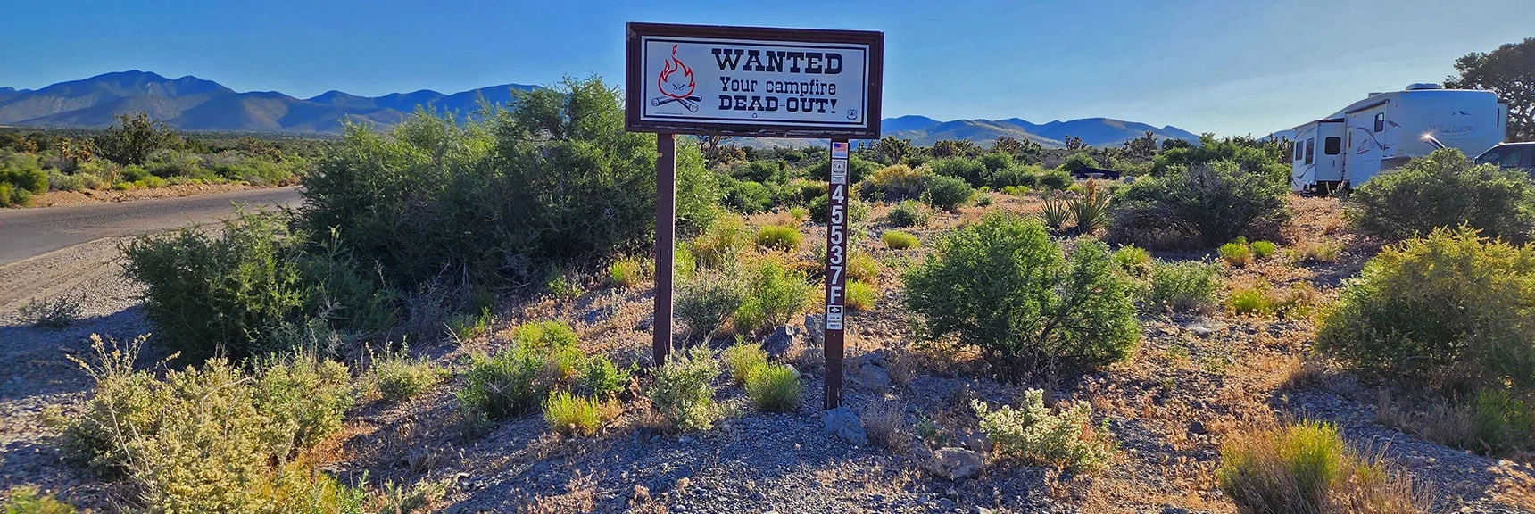 Start/End Point at Lovell Canyon Rd & 37F (Rainbow Spring Rd) | Little Zion | Rainbow Mountain Wilderness, Nevada