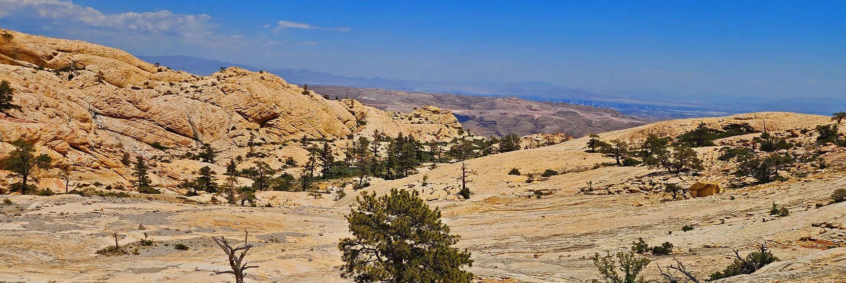Arrival on Sandstone Ledge While Continuing Little Zion Approach | Little Zion | Rainbow Mountain Wilderness, Nevada