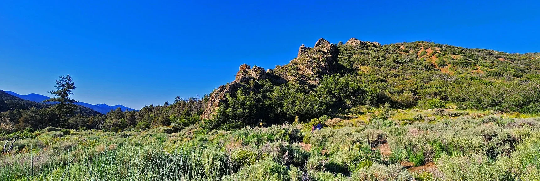 Watch for This Landmark Rocky Area on Return Trip. Marks Entrance to Lovell Canyon Trail. | Wilson Ridge to Harris Mountain | Lovell Canyon, Nevada