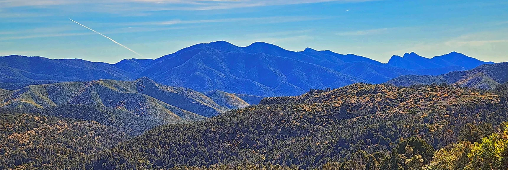 Wilson Ridge South of Southern High Point. Low Area is Potential Crossover to Red Rock Canyon. | Griffith Shadow Loop | Lovell Canyon, Nevada