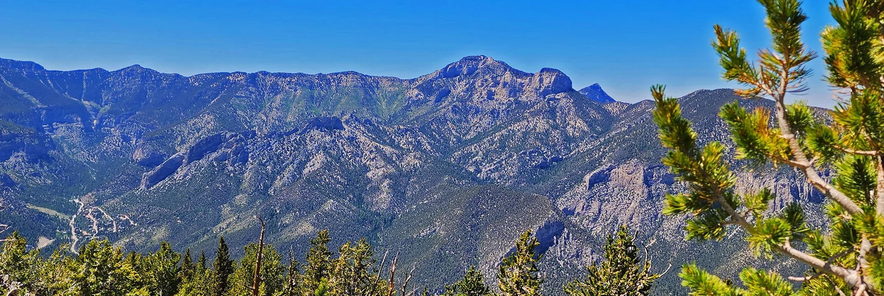Mummy Mt. from Harris Mt. Summit. | Fletcher Canyon to Harris Mountain Summit | Mt Charleston Wilderness, Nevada