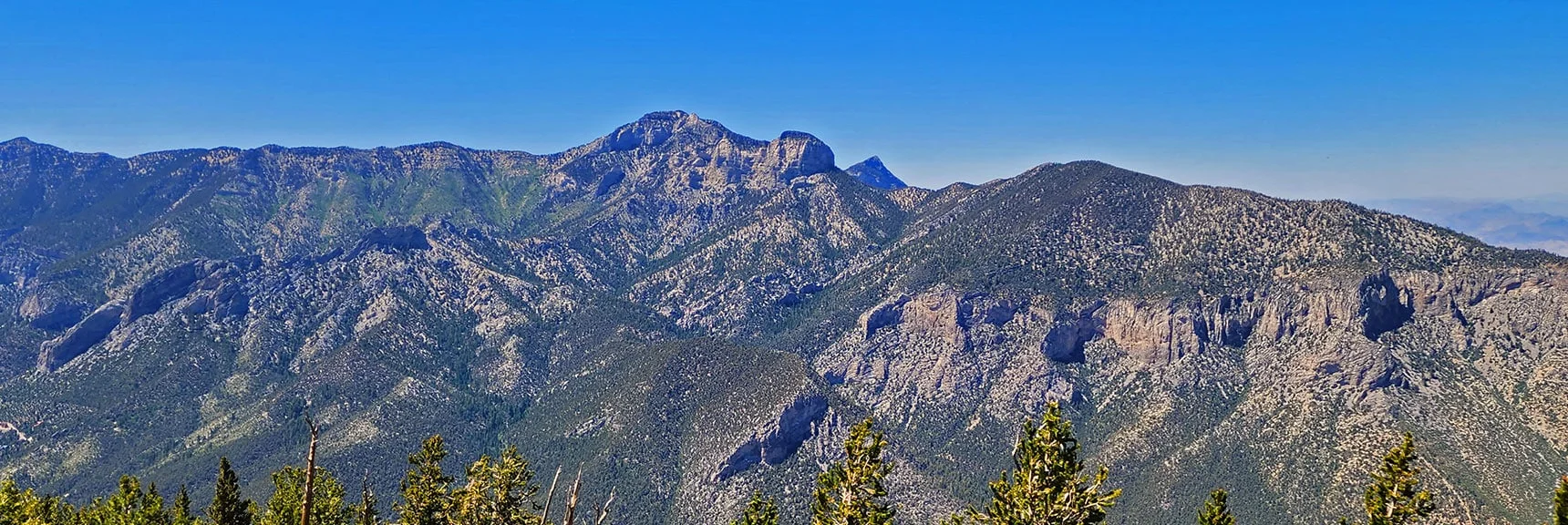 Mummy Mt. and Fletcher Peak from Harris Mt. Summit. | Fletcher Canyon to Harris Mountain Summit | Mt Charleston Wilderness, Nevada