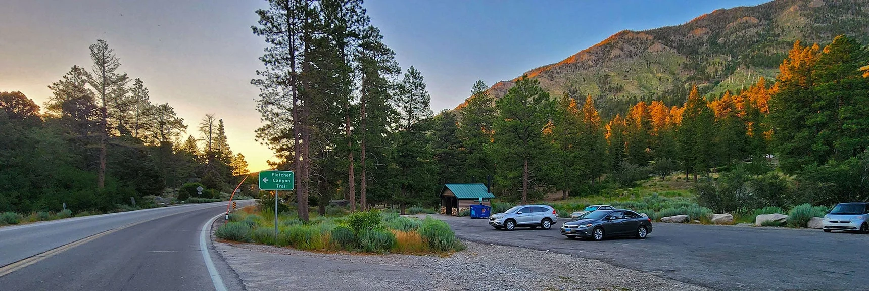 Start/End Point at The Fletcher Canyon Trailhead on Kyle Canyon Road | Fletcher Canyon Trailhead to Harris Mountain Summit to Griffith Peak Summit Circuit Adventure | Mt. Charleston Wilderness, Nevada
