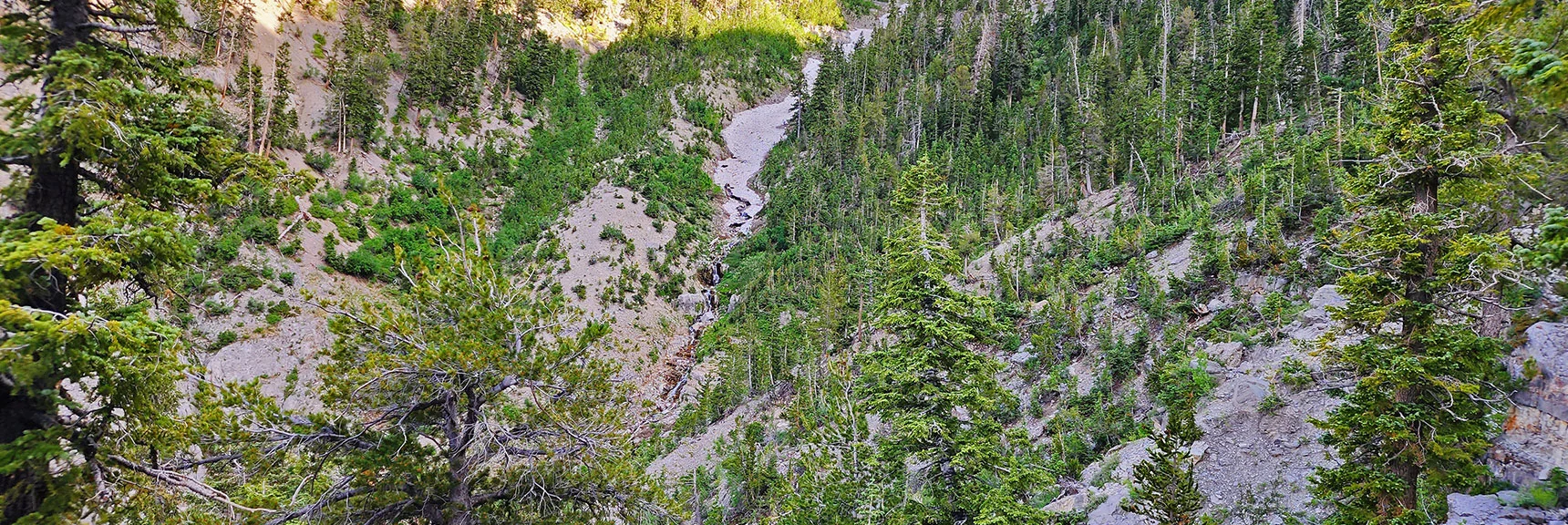 You Can Hear the Roar of Waterfalls Emerging Beneath the Snowfield. | Fletcher Canyon Trailhead to Harris Mountain Summit to Griffith Peak Summit Circuit Adventure | Mt. Charleston Wilderness, Nevada